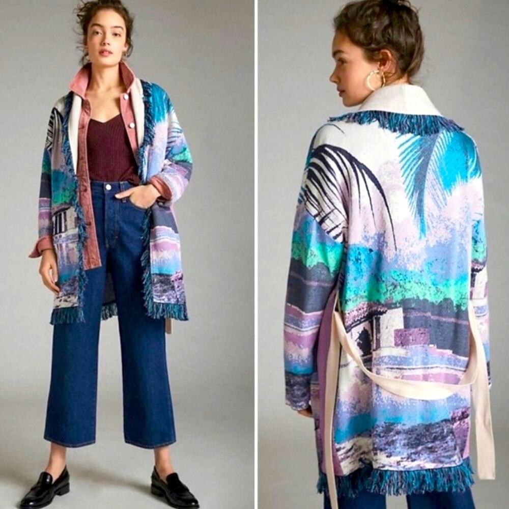 NWT Anthropologie Aldo‎ Martins Moira Fringed Cardigan.